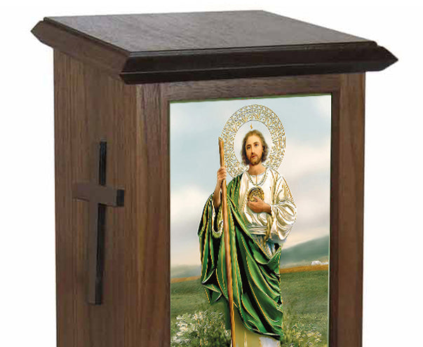 Saint Jude  Adult Cremation Urn - Candle Included