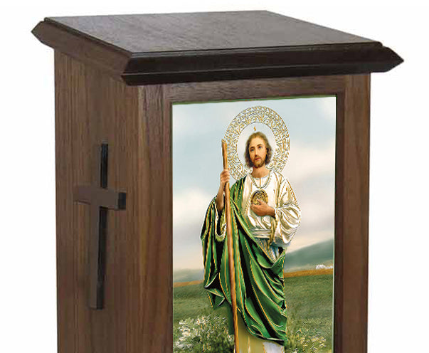 Saint Jude  Adult Cremation Urn - Candle Included 