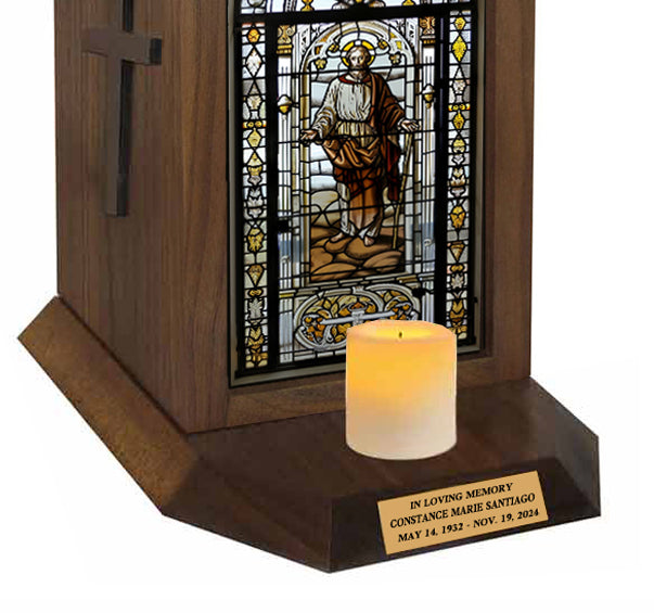 Saint Peter Adult Cremation Urn - Candle Included