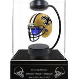 Football Cremation Urn & New Orleans Saints Hover Helmet Décor