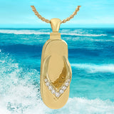 Sandal 10KT or 14KT Gold Cremation Flip Flop Jewelry Urn - ORDER NOW