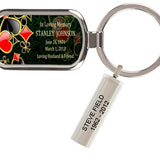 Card Playing Keychain Keepsake