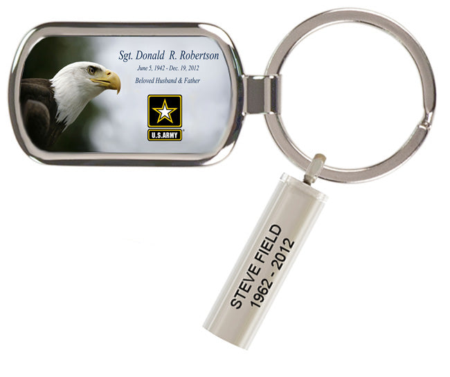Army Star Emblem Keychain Urn