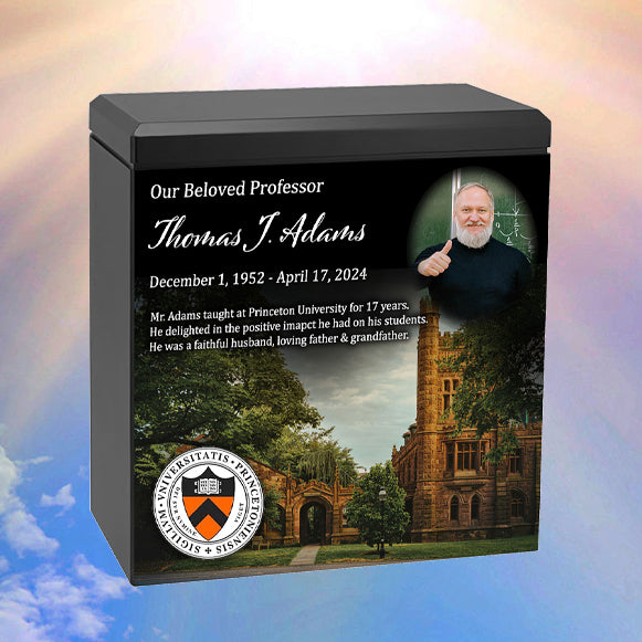College or University Professor or Dean Cremation Urn - Photo & Mascot