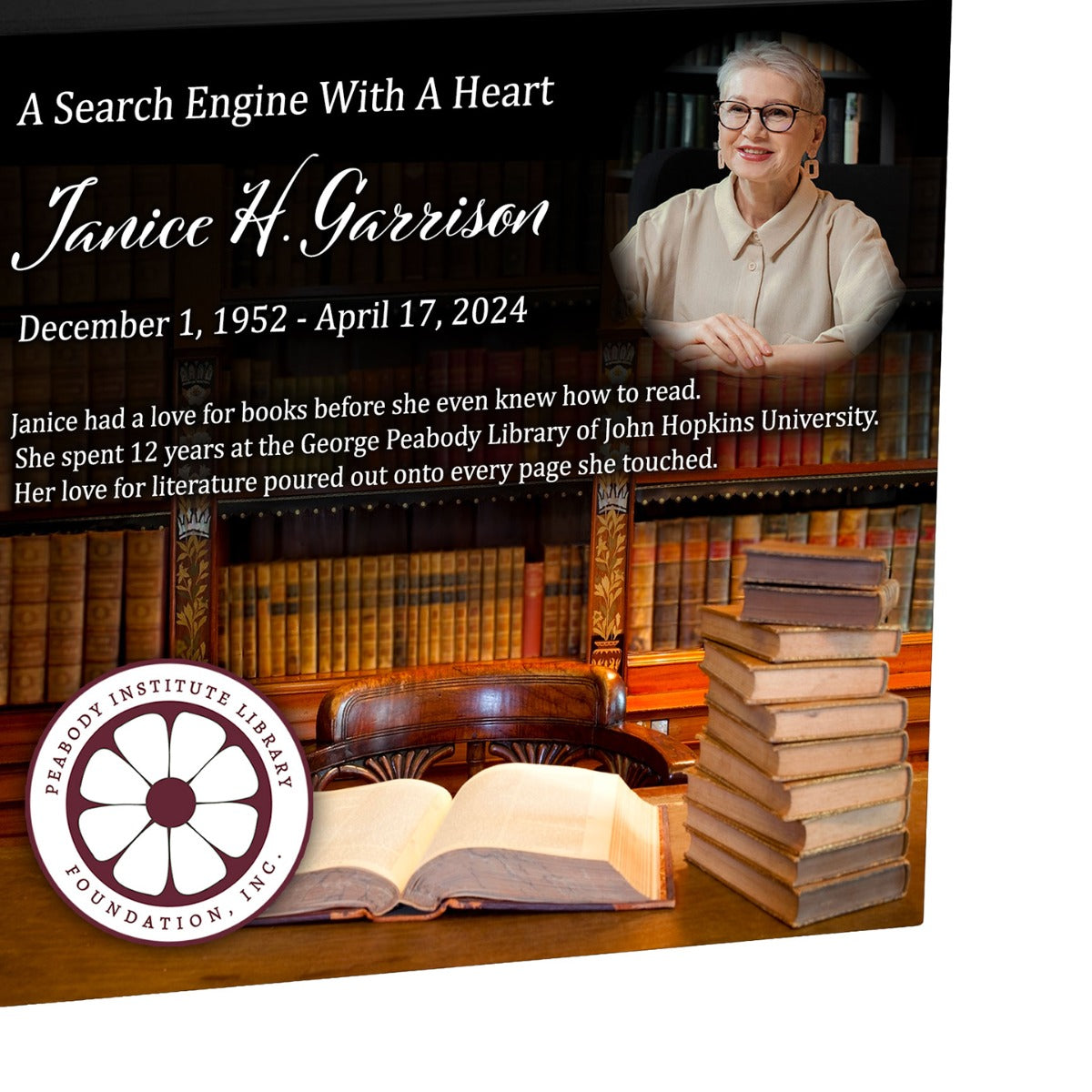 Librarian School Educator or Principal Cremation Urn - Photo & Mascot