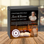 Librarian School Educator or Principal Cremation Urn - Photo & Mascot