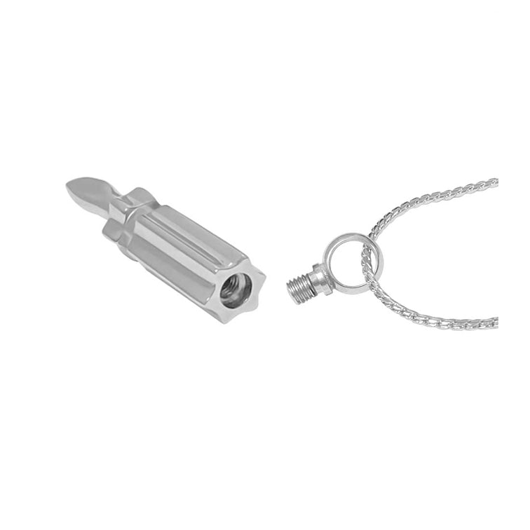 Screw Driver Ash Stainless Pendant Urn - Love Charms™ Option