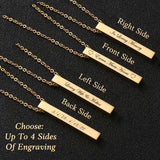 Gold Bar Script Ash Urn - Option 4 Sides Engraved