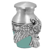 Wings of an Angel Sea Glass Circle of Hearts Keepsake Urn - Engraving Option
