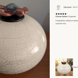 Sea Turtle on a White Beach Raku Adult Cremation Urn - Personalization Option