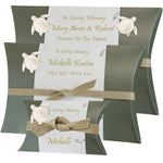 Sea Turtle Fern Peaceful Pillow® Water Burial Cremation Urn - Biodegradable Water Burial At Sea Urn