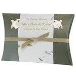 Sea Turtle Fern Peaceful Pillow® Water Burial Cremation Urn - Biodegradable Water Burial At Sea Urn