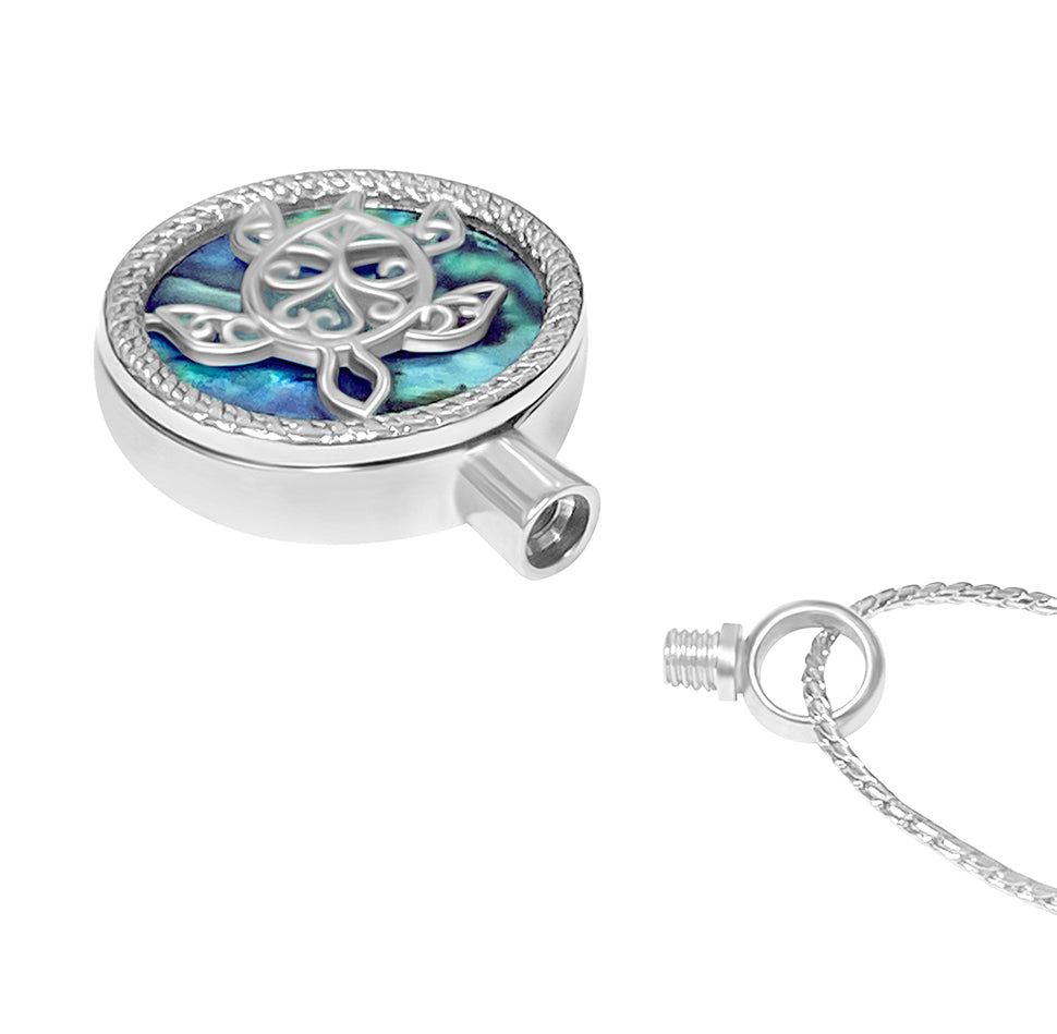 Sea Turtle Shimmering Beach Rainbow Jewelry Urn - Love Charms® Option