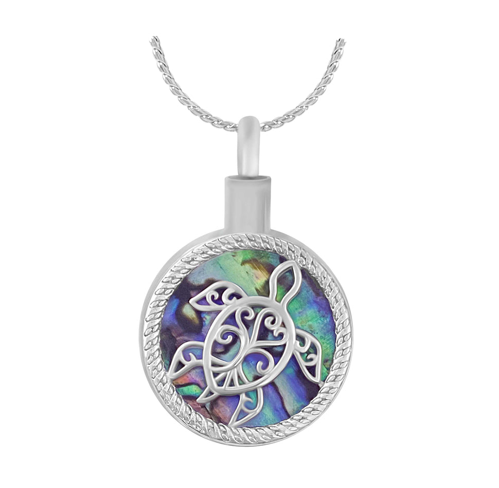 Sea Turtle Shimmering Beach Rainbow Jewelry Urn - Love Charms® Option