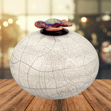 Sea Turtle on a White Beach Raku Adult Cremation Urn - Personalization Option