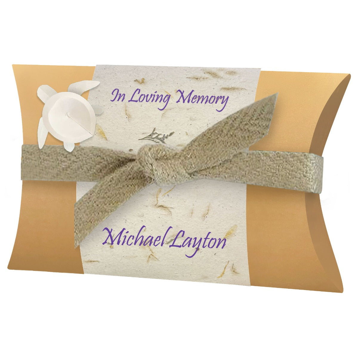 Sea Turtle Sand Castle Peaceful Pillow® Water Burial Cremation Urn - Biodegradable Water Burial At Sea Urn