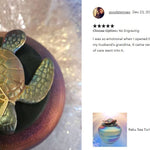 Sea Turtle Raku Keepsake Cremation Urn - Personalization Option