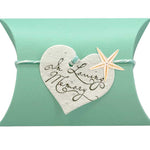 Starfish Tiny Aqua and Pink Peaceful Pillow® Bio Urns - In Loving Memory - Set of 2