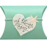 Starfish Tiny Aqua and Pink Peaceful Pillow® Bio Urns - In Loving Memory - Set of 2