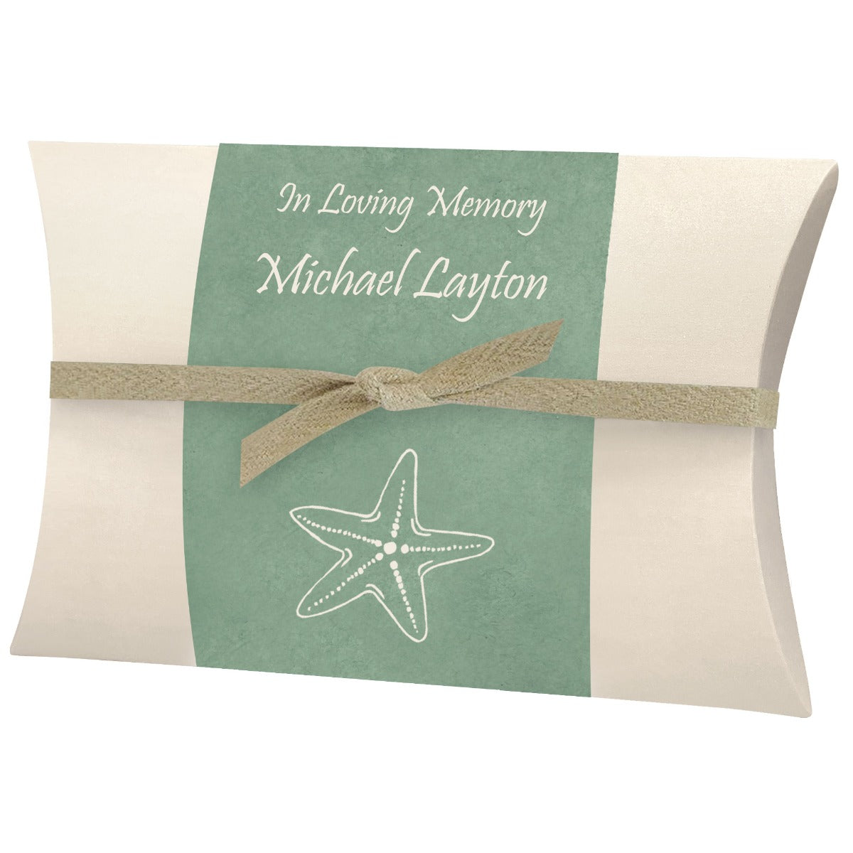 Seafoam Starfish Peaceful Pillow® Water Burial Cremation Urn - Biodegradable Burial At Sea Urn - Wide River Urn