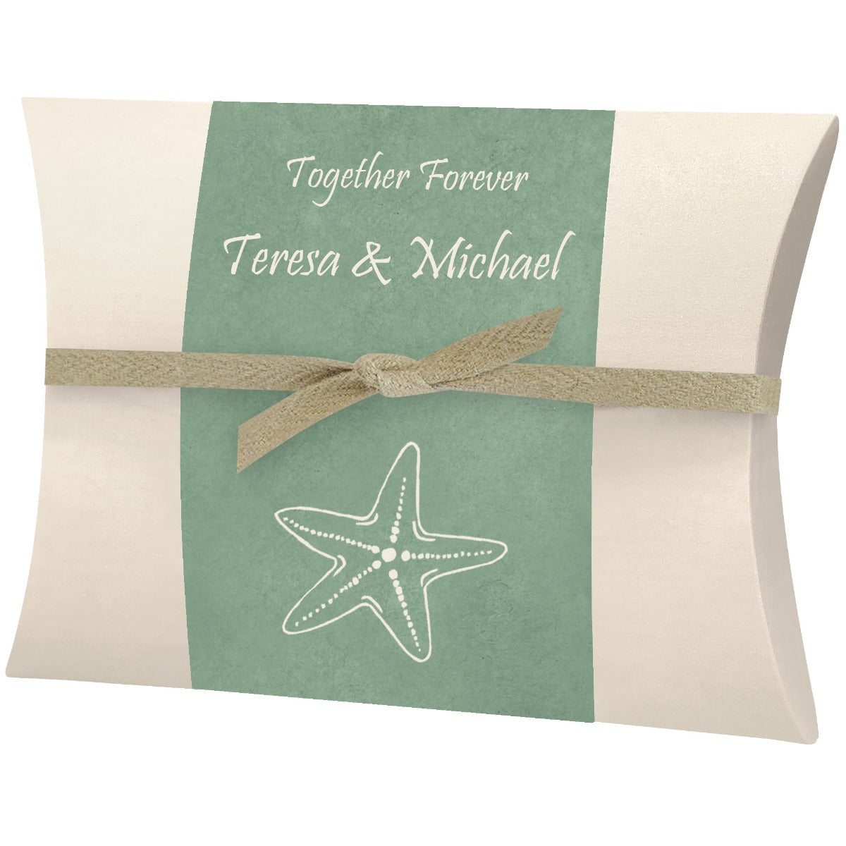 Seafoam Starfish Peaceful Pillow® Water Burial Cremation Urn - Biodegradable Burial At Sea Urn - Wide River Urn