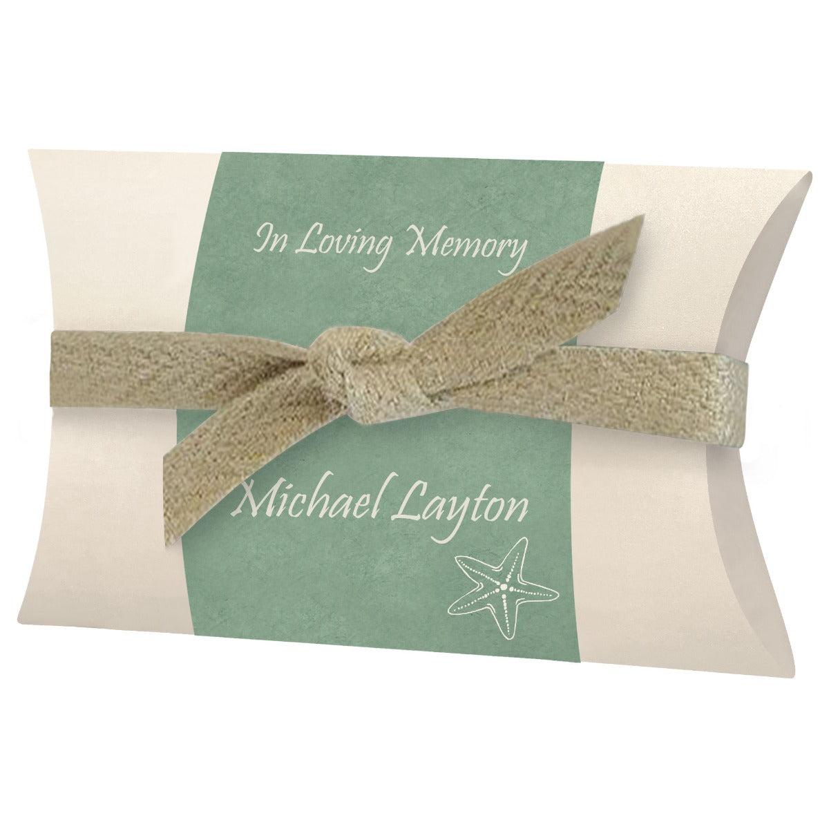 Seafoam Starfish Peaceful Pillow® Water Burial Cremation Urn - Biodegradable Burial At Sea Urn - Wide River Urn