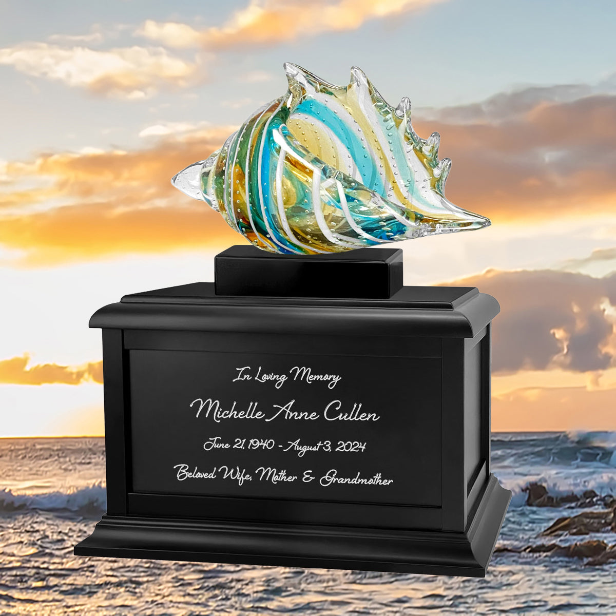 Oceanic Crystal Art Adult Cremation Urn Collection