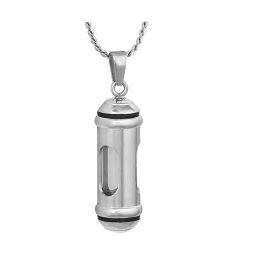 View Ashes Steel Capsule Urn - Love Charms Option