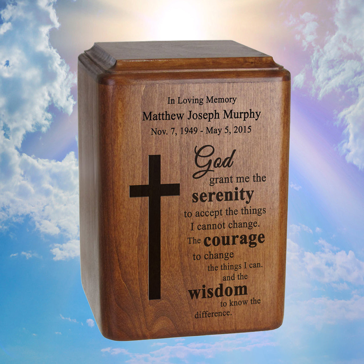 God Grant Me The Serenity Prayer Urn