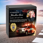 EMT - Emergency Medical Technician or Paramedic Cremation Urn - Photo & Star Medical Badge