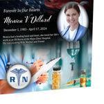 Nurse or Medical Assistance or Research Cremation Urn - Photo & Caduceus