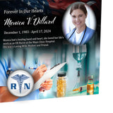 Nurse or Medical Assistance or Research Cremation Urn - Photo & Caduceus