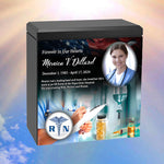 Nurse or Medical Assistance or Research Cremation Urn - Photo & Caduceus