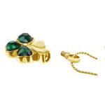 Shamrock Crystal Hearts Gold Necklace Ash Urn - Love Charms Option