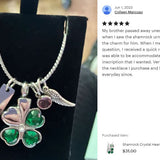 Shamrock Crystal Hearts Jewelry Urn - Love Charms™ Option 