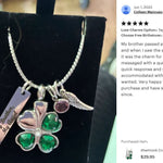 Shamrock Crystal Hearts Jewelry Urn - Love Charms™ Option 