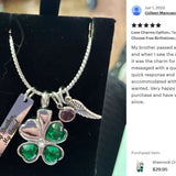 Shamrock Crystal Hearts Jewelry Urn - Love Charms™ Option 