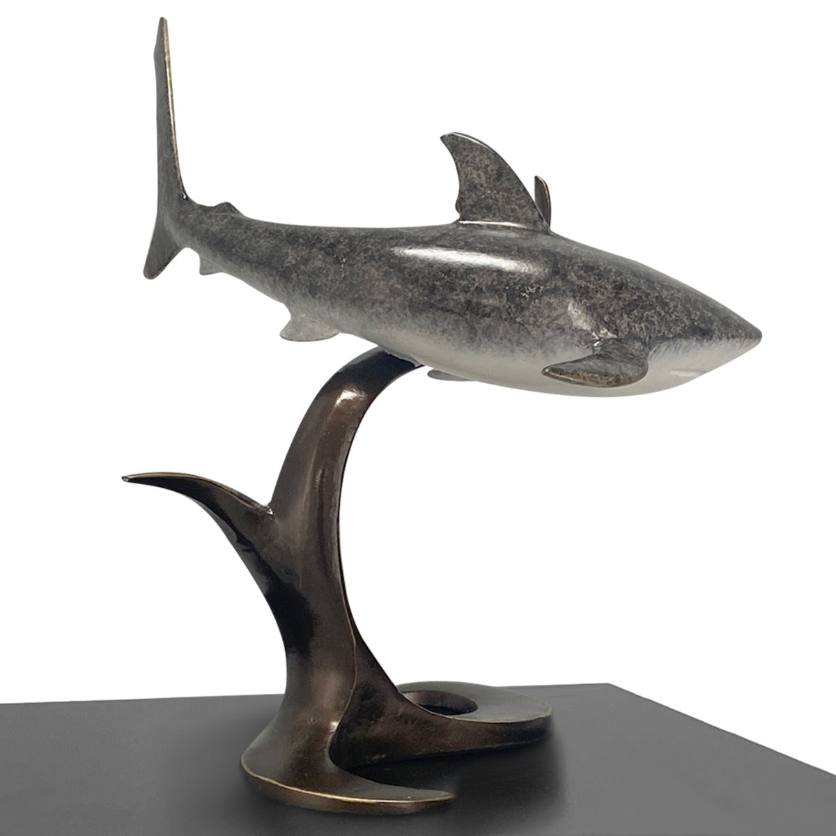 Great White Shark Art Wood Adult Urn – Handmade Wood Urn