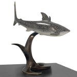 Great White Shark Art Wood Adult Urn – Handmade Wood Urn