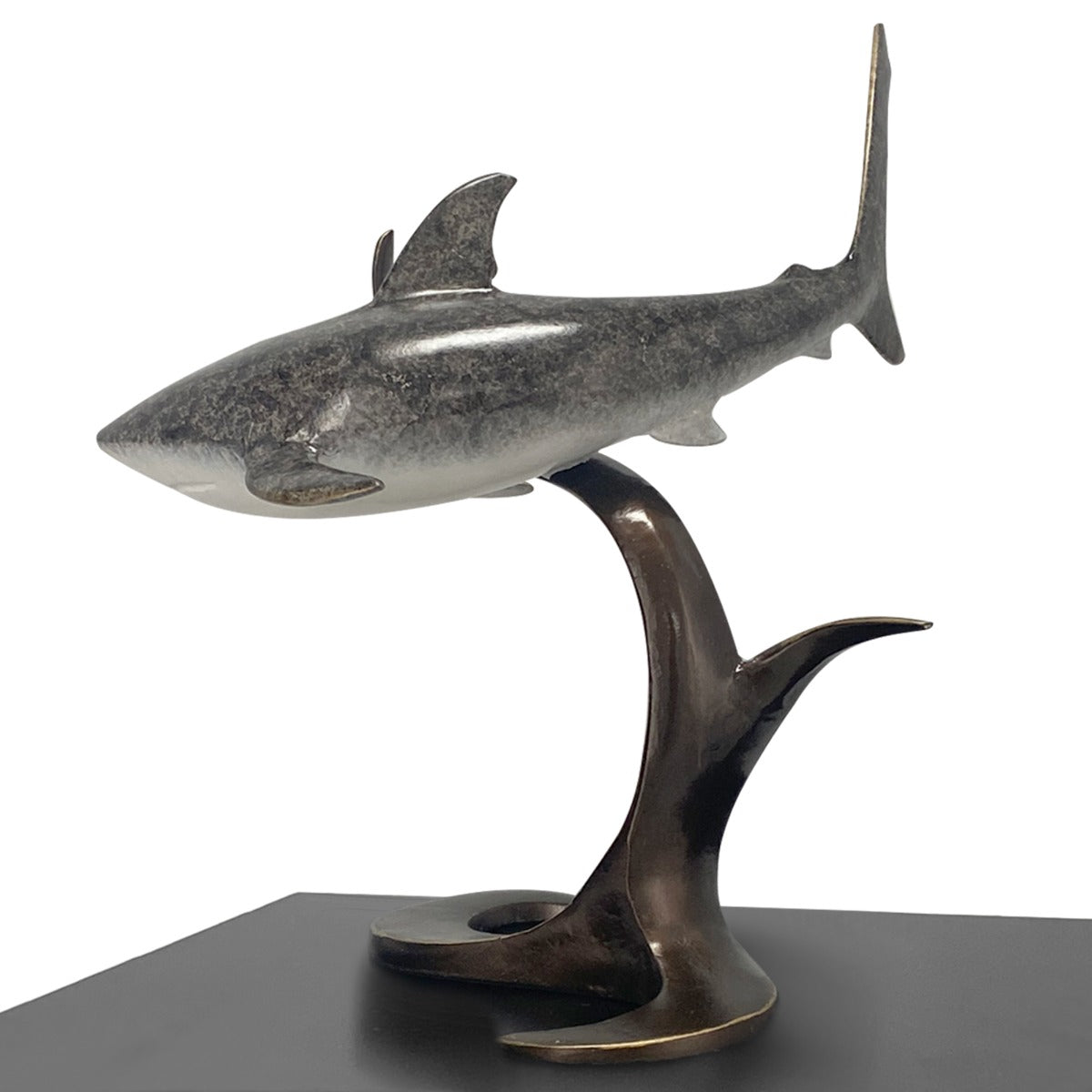 Great White Shark Art Wood Adult Urn – Handmade Wood Urn
