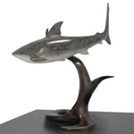 Great White Shark Art Wood Adult Urn – Handmade Wood Urn