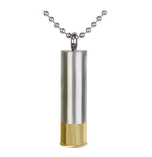 Shotgun Shell Keepsake Pendant Urn - Love Charms Option
