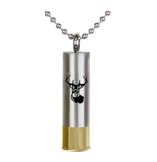 Shotgun Shell Deer Pendant Urn - Love Charms Option