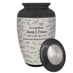 Signature Adult Cremation Urn - Metal Urn with Pro-Laser Engraved Signatures