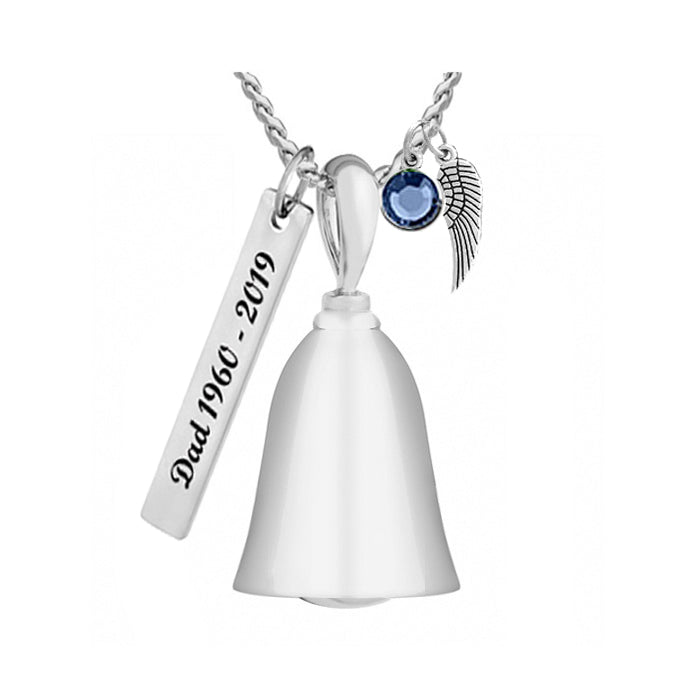 Perfect Silver Bell Ash Urn - Love Charms™ Option