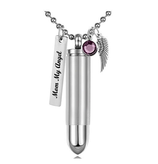 Bullet 357 Magnum Pendant Keepsake Urn - Love Charms Option