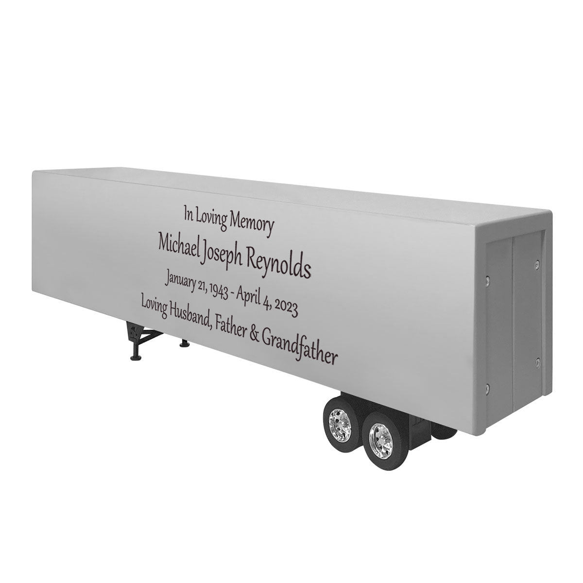 Trailer Cremation Urn & Peterbilt 389 Red Truck Décor