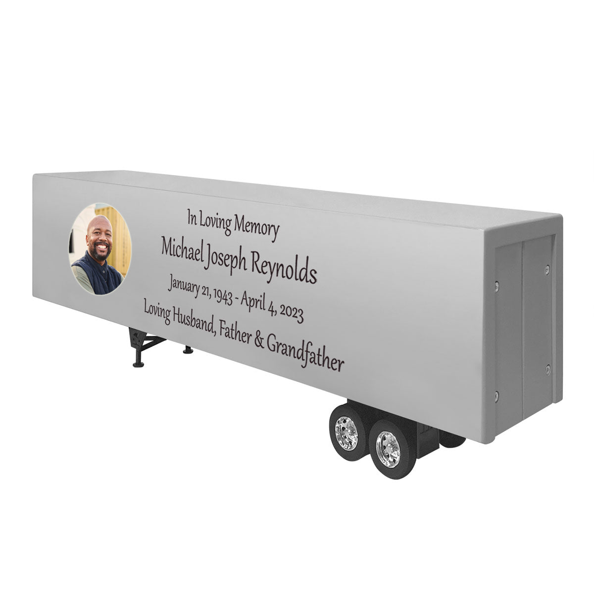 Trailer Cremation Urn & Kenworth W900 Black Sleeper Truck Décor