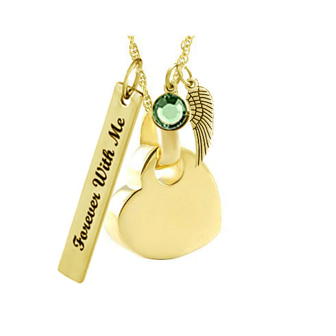 Simply Love Gold Heart Ash Urn - Love Charms™ Option 