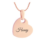Simply Love Rose Gold Heart 10KT or 14KT Cremation Jewelry Urn - SHIPS NOW